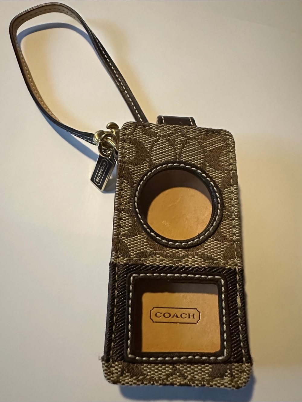 Coach Brown Signature Canvas IPod Nano Case Y2K